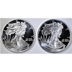 2-ONE OUNCE .999 SILVER ROUNDS WALKING LIBERTY