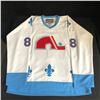 Image 4 : ERIC LINDROS SIGNED NORDIQUES JERSEY (FRAMEWORTH HOLO)