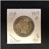 Image 1 : 1908 USA SILVER HALF DOLLAR (NEW ORLEANS MINTED)