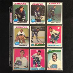 1970s VANCOUVER CANUCKS HOCKEY CARDS