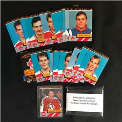 1991 ALBERTA LOTTERIES TEAM CANADA CARDS w/ TRETIAK AUTO CARD