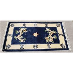 Art Deco Nichols Chinese Silk Dragon Rug