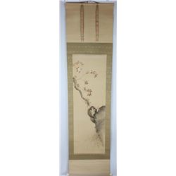 Edo Period Japanese Painted Monkey Scroll