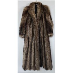 Exceptional Prime Raccoon Fur Full Length Coat