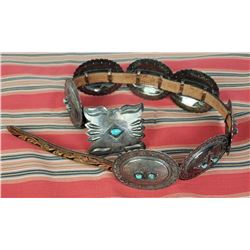Exceptional Navajo Sterling Silver Concho Belt