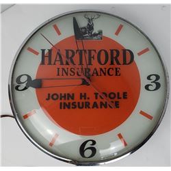 Hartford Insurance Lighted Clock Missoula Montana