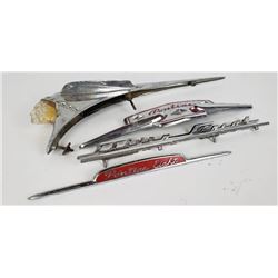 Pontiac Chieftain Hood Ornament Emblem Set