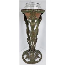 Antique Booth Co Cast Iron Mermaid Fishbowl Holder