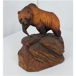 Henry Larum Bear Carving Glacier Park Montana