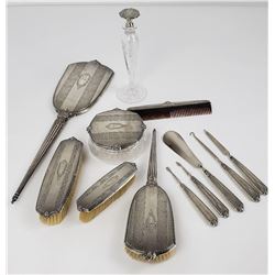 12 Piece International Sterling Silver Vanity Set