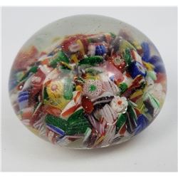 Antique Italian Confetti Paperweight Millefiori