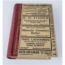 Missoula Montana Polk's Phone Book Directory 1917