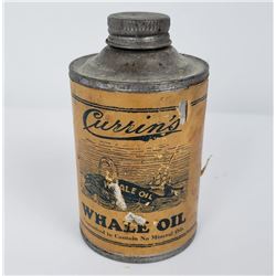 Rare Currins Whale Oil Tin Seattle Washington