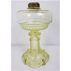 EAPG Yellow Vaseline Kerosene Lamp