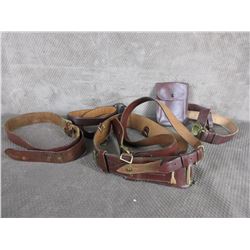Lot of leather belts