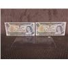 Image 1 : 2 - 1973 Canadian 1 Dollar Bills