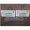 Image 2 : 2 - 1973 Canadian 1 Dollar Bills