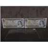 Image 1 : 2 - 1973 Canadian 1 Dollar Bills