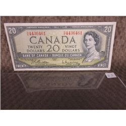 1 - 1954 Canadian 20 Dollar Bill