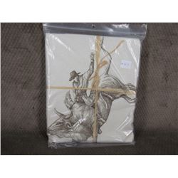 T-Shirt L with Bull Rider