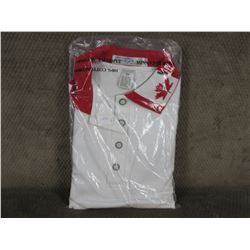 Golf Style Shirt 100% Cotton White Small