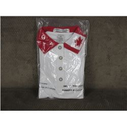 Golf Style Shirt 100% Cotton White Small