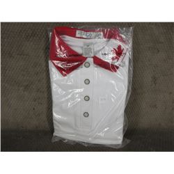 Golf Style Shirt 100% Cotton White Small