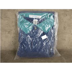 Golf Style Shirt 100% Cotton Blue XL