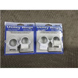 2 B-Square Medium Rings Silver