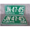 Image 1 : Set of Alberta 1968 License Plates