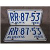 Image 1 : Set of Alberta 1966 License Plates