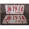 Image 1 : Set of Alberta 1965 License Plates