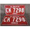 Image 1 : Set of Alberta 1960 License Plates