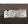 Image 1 : Single Alberta 1921 License Plate painted silver