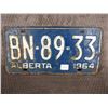 Image 1 : Single Alberta 1964 License Plate
