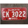 Image 1 : Single Alberta 1960 License Plate