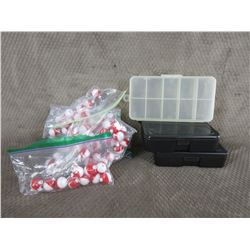 Lot of 100 Small Bobbers & 3 Small Hook Boxes