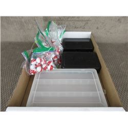 Lot of 100 Small Bobbers & 3 Small Hook Boxes