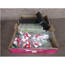 Lot of 100 Small Bobbers & 3 Small Hook Boxes