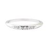 Image 2 : 0.08 ctw Diamond Vintage Straight-Line Band - Platinum