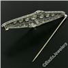 Image 8 : Art Deco Platinum 6.00 ctw Old European and Mine Cut Diamond Filigree Brooch