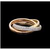 Image 2 : 0.70 ctw Diamond Ring - 14KT Tri Color Gold