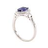 Image 4 : 1.54 ctw Tanzanite and Diamond Ring - Platinum