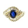 Image 2 : 2.19 ctw Oval Brilliant Blue Sapphire And Diamond Ring - 14KT Yellow Gold