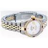 Image 3 : Rolex Ladies 2 Tone Yellow Gold MOP & Ruby Diamond Datejust Wriswatch