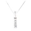 Image 2 : 0.60 ctw Diamond Straight Line Pendant with Chain - 14KT White Gold