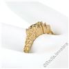 Image 2 : 14kt Yellow Gold 0.30 ctw Round Brilliant Diamond Nugget Texture Band Ring