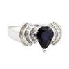 Image 1 : 2.40 ctw Sapphire and Diamond Ring - 18KT White Gold