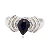 Image 2 : 2.40 ctw Sapphire and Diamond Ring - 18KT White Gold