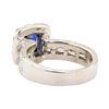 Image 3 : 2.79 ctw Blue Sapphire And Diamond Ring - 14KT White Gold